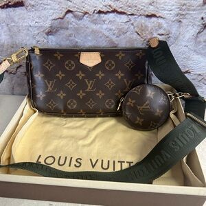 Louis Vuitton Monogram Accessories Large Crossbody Bag with Coin Pouch